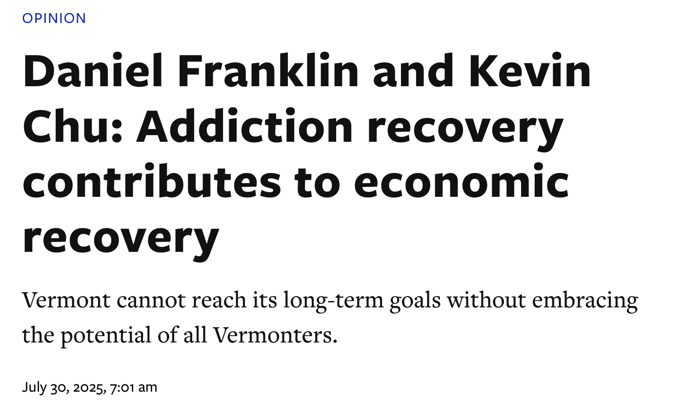 VT Digger; Daniel Franklin and Kevin Chu